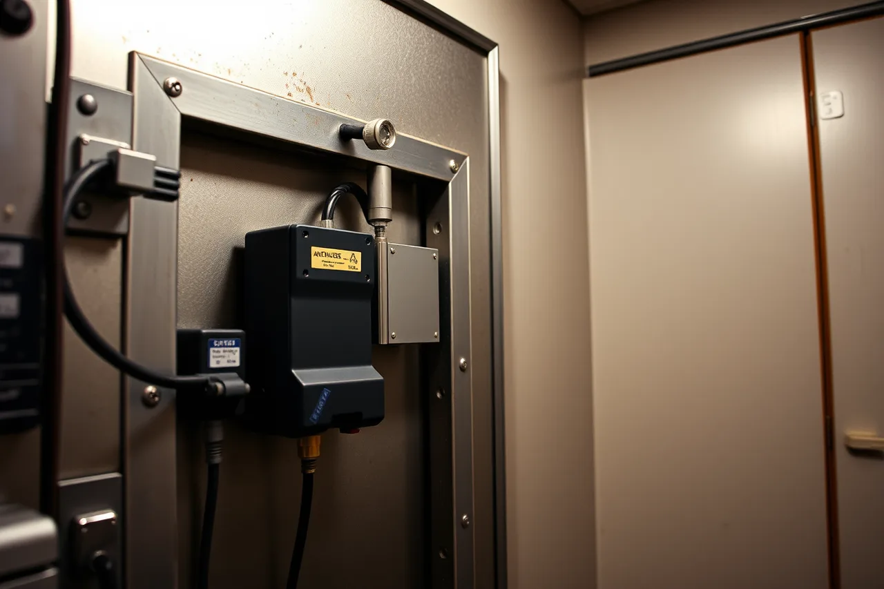 Electromagnetic lock and electric strike on an escape room door frame (What a new escape room business owner needs to buy: the equipment list)