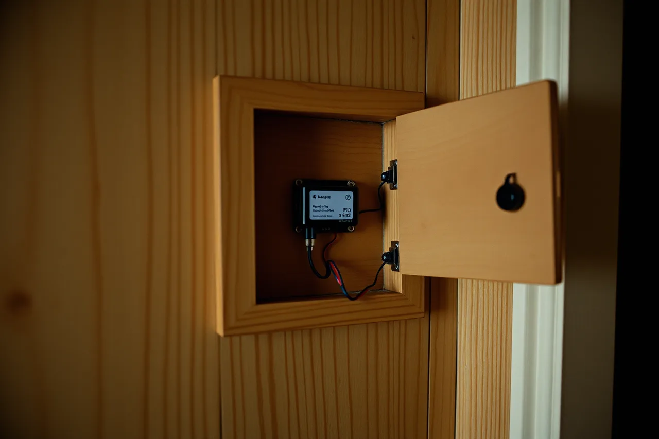 Reed switch and RFID reader behind a hidden escape room panel (What a new escape room business owner needs to buy: the equipment list)