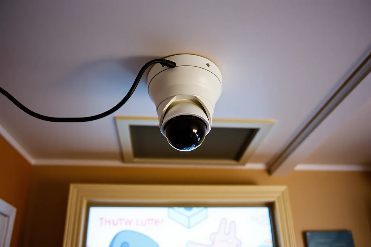 Infrared camera above an escape room puzzle station (What a new escape room business owner needs to buy: the equipment list)